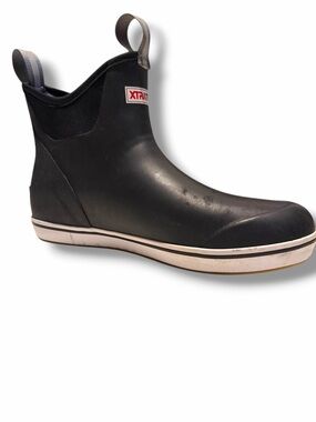 XTRATUF Men's Waterproof Ankle Deck Boot Black  - US 11 EU 44